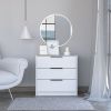 Kaia 3 Drawers Dresser; Superior Top -White