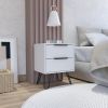 Mansfield 2-Drawer Rectangle Nightstand White