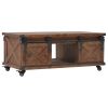 vidaXL Coffee Table Solid Fir Wood 35.8"x20.1"x15" Brown