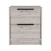 Cannon 2-Drawer Nightstand Light Grey