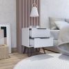 Mansfield 2-Drawer Rectangle Nightstand White