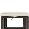Patio All-Weather PE Wicker Dining Table Set with Wood Tabletop for 10;  Brown Rattan+Beige Cushion (11-Piece)
