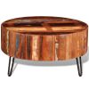 vidaXL Coffee Table Solid Reclaimed Wood Round