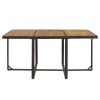 Patio All-Weather PE Wicker Dining Table Set with Wood Tabletop for 10;  Brown Rattan+Beige Cushion (11-Piece)