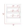 Eter Nightstand; Superior Top; Two Drawers -Light Oak