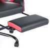 Gaming Office High Back Computer Leather Desk Mesh Ergonomic 180 Degrees Adjustable Swivel Task Chair with Headrest and Lumbar Support;  & Footrest ;