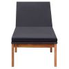 vidaXL Sun Loungers 2 pcs with Table Poly Rattan and Solid Acacia Wood