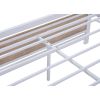 Metal and Wood Bed Frame with Headboard and Footboard ; Full Size Platform Bed ; No Box Spring Needed; Easy to Assemble(White)