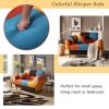 Small Space Colorful Sleeper Sofa;  Solid Wood Legs