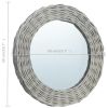vidaXL Mirror 19.7" Wicker