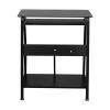 Exquisite Integrated Stalinite Computer Desk Black RT