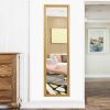 Full Length Mirror Door Mirror Full Body Dressing Mirror Wall Mounted Hanging for Dorm Home; 50&quot;x 14&quot;; Gold