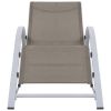 vidaXL Sun Loungers 2 pcs with Table Aluminum Taupe
