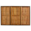 Patio All-Weather PE Wicker Dining Table Set with Wood Tabletop for 10;  Brown Rattan+Beige Cushion (11-Piece)