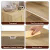 Kitchen storage cabinets with rattan decorative doors;  buffets;  wine cabinets;  dining rooms;  hallways;  cabinet console tables(Natural; 31.5''LX 1