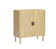 Kitchen storage cabinets with rattan decorative doors;  buffets;  wine cabinets;  dining rooms;  hallways;  cabinet console tables(Natural; 31.5''LX 1
