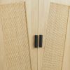 Kitchen storage cabinets with rattan decorative doors;  buffets;  wine cabinets;  dining rooms;  hallways;  cabinet console tables(Natural; 31.5''LX 1