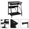 Exquisite Integrated Stalinite Computer Desk Black RT