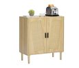 Kitchen storage cabinets with rattan decorative doors;  buffets;  wine cabinets;  dining rooms;  hallways;  cabinet console tables(Natural; 31.5''LX 1