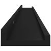 vidaXL Wall Shelves 2 pcs Black 39.4"x3.5"x1.2"