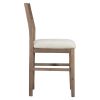 TOPMAX Farmhouse Counter Height 4-Piece Dining Chairs for Small Places; Brown