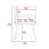 Otom Nightstand ; Superior Top; One Open Shelf; One Drawer; Four Legs -Dark Walnut