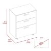 Storage Cabinet - Superior Top; Drawer Base Cabinet; Three Drawers; Four Casters -Black