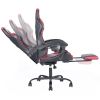 Gaming Office High Back Computer Leather Desk Mesh Ergonomic 180 Degrees Adjustable Swivel Task Chair with Headrest and Lumbar Support;  & Footrest ;