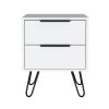 Mansfield 2-Drawer Rectangle Nightstand White