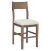 TOPMAX Farmhouse Counter Height 4-Piece Dining Chairs for Small Places; Brown