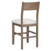 TOPMAX Farmhouse Counter Height 4-Piece Dining Chairs for Small Places; Brown