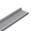 vidaXL Picture Frame Ledge Shelves 2 pcs Gray 15.7"x3.5"x1.2" MDF