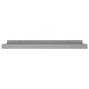vidaXL Picture Frame Ledge Shelves 2 pcs Gray 15.7"x3.5"x1.2" MDF