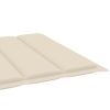 vidaXL Sun Lounger with Cushion Solid Acacia Wood and Galvanized Steel