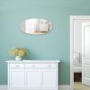 Frameless Beveled Wall Mounted Bathroom Mirror; HD Makeup Mirror; 25" Round Mirror