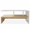 vidaXL Coffee Table Engineered Wood 35.4"x23.2"x16.5" Oak and White