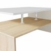 vidaXL Coffee Table Engineered Wood 35.4"x23.2"x16.5" Oak and White