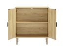 Kitchen storage cabinets with rattan decorative doors;  buffets;  wine cabinets;  dining rooms;  hallways;  cabinet console tables(Natural; 31.5''LX 1