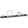 vidaXL Wall Shelves 2 pcs Black 39.4"x3.5"x1.2"