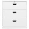 vidaXL Filing Cabinet White 35.4"x18.1"x40.6" Steel