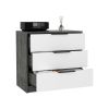 Kaia 3 Drawers Dresser; Superior Top -Smokey Oak / White