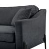 U-style Upholstered Modern Loveseat with Metal Legs â€šÃ„Ã¬ Durable with 2 Pillows; 2-3 People Seat Capacity