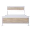 Metal and Wood Bed Frame with Headboard and Footboard ; Full Size Platform Bed ; No Box Spring Needed; Easy to Assemble(White)