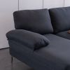 FCH 285*137*85cm U-Shaped Fabric With Two Imperial Concubine Iron Feet 4 Seats Indoor Modular Sofa Beige