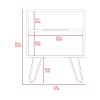 Eagle Creek 1-Shelf 1-Drawer Nightstand White