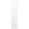 vidaXL Office Cabinet White 35.4"x15.7"x70.9" Steel and Tempered Glass