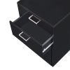 Coleen File Cabinet; Black High Gloss &amp; Chrome 92450
