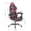 Gaming Office High Back Computer Leather Desk Mesh Ergonomic 180 Degrees Adjustable Swivel Task Chair with Headrest and Lumbar Support;  & Footrest ;