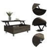 Gambia Lift Top Coffee Table; Four Legs -Dark Brown