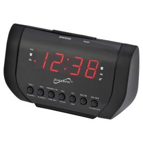 Supersonic SC-383U Dual Alarm Clock Radio with USB Charging Port